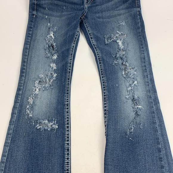 Silver Jeans Tuesday Fluid Denim Mid Bootcut Jeans Size 30 Long Inseam Stretch - Picture 12 of 16